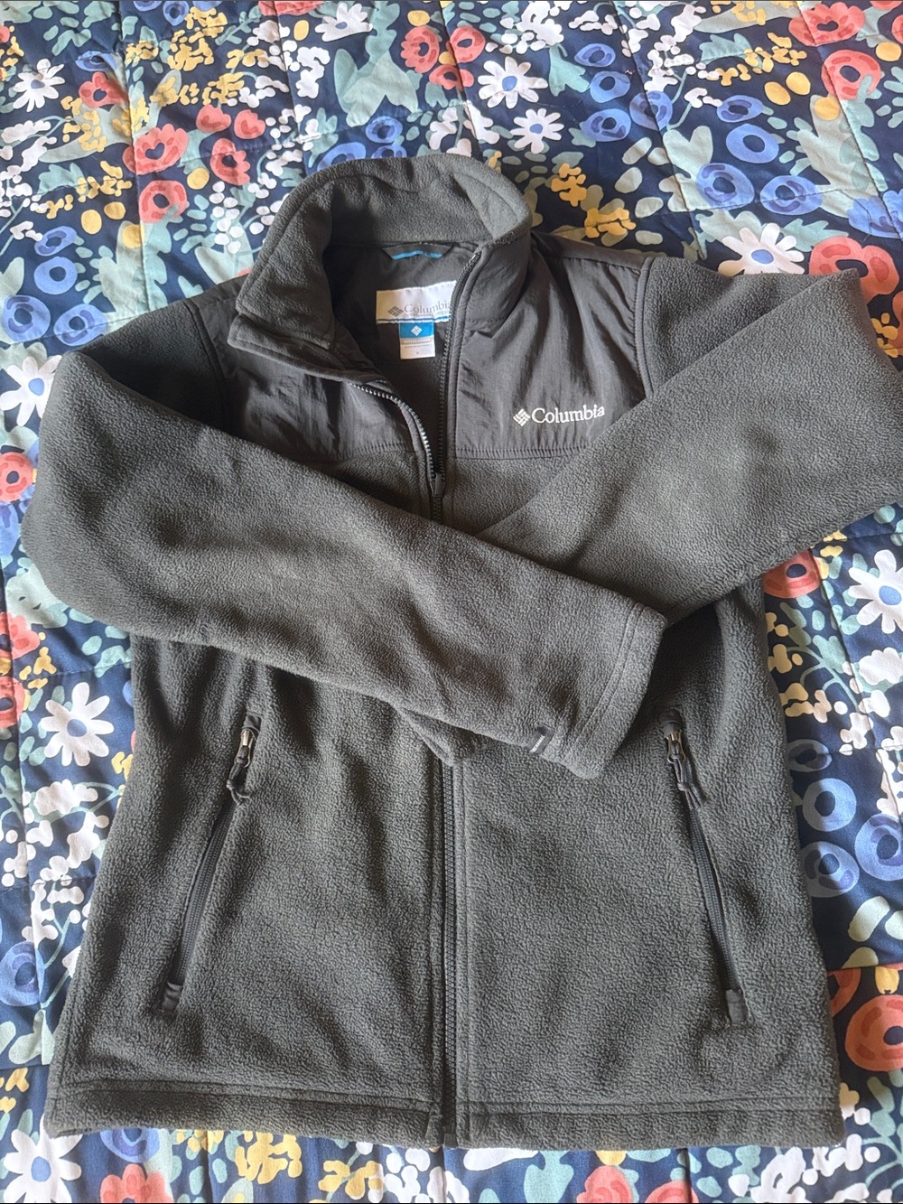 Columbia Men’s Gray Full-Zip Fleece Jacket size S
